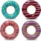 4E's Novelty 4 Pack Mini Inflatable Donuts – 15" Blow-up Donut Decor for Donut Party Favors